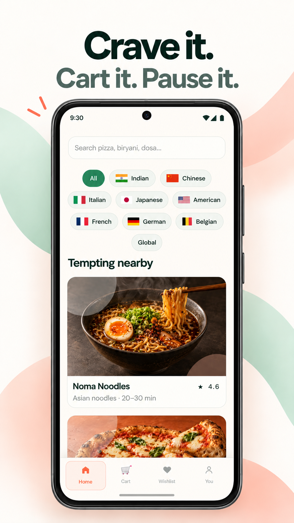 Crave it. Cart it. Pause it. almostcart food catalogue